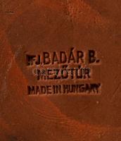 Badár Balázs, ifj. (1896-1972): Váza pár, mázas kerámia, jelzett, piszkos, hibátlan, m:16 cm (2×)