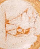 Kiss Roóz Ilona (1920-2010): Furulyázó. Festett mázas kerámia, hibátlan, jelzett, m:16 cm