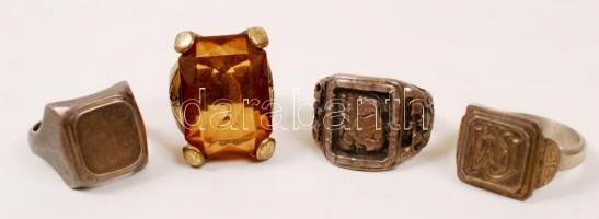 4 db antik stílusú gyűrű, hajdísz és karperec