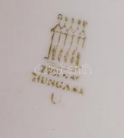 Zsolnay Sinkó madárkák, kézzel festett, apró máz hibával, jelzett, m:6,5 cm, h:14,5 cm