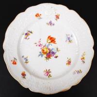 Címeres antik herendi tányér (2db), kézzel festett, jelzett, hibátlan, kopott, d:21 cm