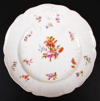 Címeres antik herendi tányér (2db), kézzel festett, jelzett, hibátlan, kopott, d:21 cm