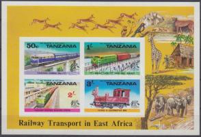 1976 Vasúti közlekedés Kelet-Afrikában vágott blokk Mi 3