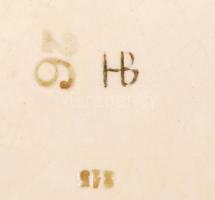 Dísztányér, kézzel festett férfi portréval, jelzett, apró hajszálrepedéssel, kopott, d:26 cm