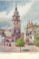 Krakow, Town Hall Tower, artist signed