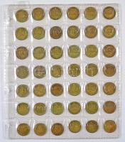 NSZK 1949-1980. 1pf (68x) + 1950-1980. 2pf (83x) + 1949-1995. 10pf (88x) + 1949-1994. 50pf (55x) gyűrűs éremtartó albumba rendezve T:vegyes GFR 1949-1980. 1 Pfennig (68x) + 1950-1980. 2 Pfennig (83x) + 1949-1995. 10 Pfennig (88x) + 1949-1994. 50 Pfennig (55x) C:mixed