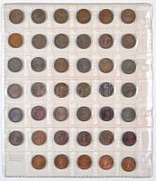 NSZK 1949-1980. 1pf (68x) + 1950-1980. 2pf (83x) + 1949-1995. 10pf (88x) + 1949-1994. 50pf (55x) gyű...