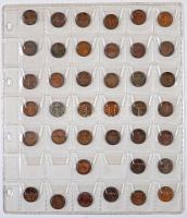 NSZK 1949-1980. 1pf (68x) + 1950-1980. 2pf (83x) + 1949-1995. 10pf (88x) + 1949-1994. 50pf (55x) gyű...