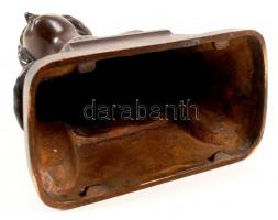 Fritz Bagdons: Ave Maria. Patinázott bronz büszt, jelzett, m:23 cm