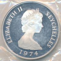 Seychelle-szigetek 1974. 10R Ag "II. Erzsébet" T:PP Seychelles 1974. 10 Rupiah Ag "Elizabeth II" C:PP