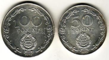 1970. 50Ft+100Ft Ag "Felszabadulás I" sor T:BU