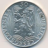 Csehszlovákia 1949. 50K Ag "Sztálin" T:2 Czechoslovakia 1949. 50 Korun Ag "Stalin" C:XF