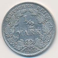 Német Birodalom 1908A 1/2M Ag T:2- German Empire 1908A 1/2 Mark Ag C:VF Krause KM# 17