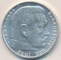 Német 3. Birodalom 1938A 5M Ag "Hindenburg" T:2
German Third Reich 1938A 5 Marks Ag "...