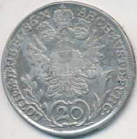 1786G 20Kr Ag "II. József" T:2-