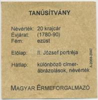 1786G 20Kr Ag "II. József" T:2-