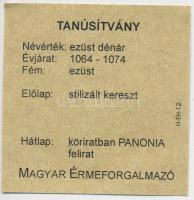 1064-1074. Denár Ag "Géza Herceg" (0.72g) T:2- 
Huszár 18.,Unger I.: 12