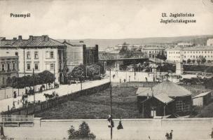 Przemysl - 3 unused pre-1945 postcards (Ul. Jagiellonska, Ul. Franciszkanska, Ul. Mickiewicza)