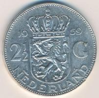 Hollandia 1959. 2 1/2G Ag "Julianna" T:2 Netherlands 1959. 2 1/2 Gulden Ag "Julianna" C:XF Krause KM#185