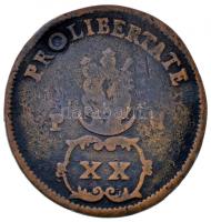 1705. XX Poltura "II. Rákóczi Ferenc" (14.78g) "PRO LIBERTATE" T:2- Hungary 1705. XX Poltura "Francis II Rákóczi" (14.78g) "PRO LIBERTATE" C:VF Huszár: 1529., Unger II.: 1130.a