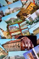 400 db MODERN főként használatlan magyar városképes lap dobozban / 400 modern mostly unused Hungarian town-view postcards in a box