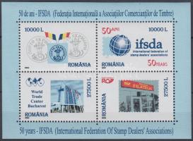 50 éves a Bélyegkereskedők Nemzetközi Szövetsége (IFSDA) blokk IFSDA blokk