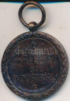 Románia DN "I. Károly / Kereskedelmi és ipari érdemért" Br kitüntetés mellszalag nélkül. S...