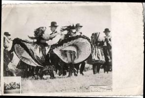 Hungarian folk dance, erotic postcard photo (EK)