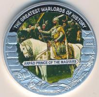 Libéria 2011. 5$ ezüstözött Cu "Nagy Hadvezérek / Árpád fejedelem" T:PP
Liberia 2011. 5 Do...