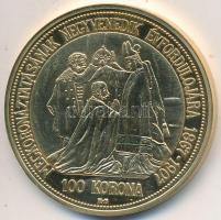 1907. 100K "COPY" jelzésű aranyozott réz-nikkel replika T:PP