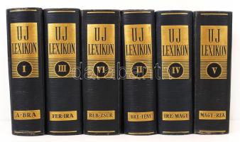 Dormándi László, Juhász Vilmos: Uj lexikon - A tudás ls a gyakorlati élet egyetemes enciklopédiája 6 kötetben. I.-VI. kötet. Komplett. Aranyozott egészvászon kötésben, szép állapotban.