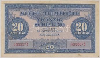 Ausztria/nemzetközi megszállás 1944. 20Sch T:III Austria/allied occupation 1944. 20 Schilling C:F Krause 107