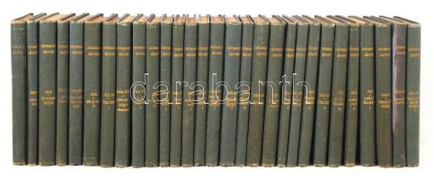 Szépirodalmi könyvtár 30 kötete jó állapotban Franklin 1890-1900, dombornyomott egészvászon kötésben