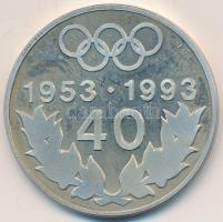 1993. "Népstadion és intézményei - 40 év" Ag emlékérem ezüstjelzéssel, dísztokban (21.10g/...