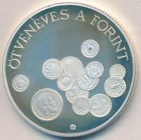 1996. 2000Ft Ag "50 éves a forint" T:PP