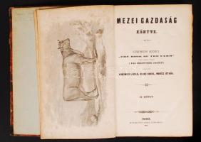 Henry Stephens: Mezei gazdaság könyve II. kötet "The Book of the Farm" czimű munkája nyomán a hazai körülményekhez alkalmazva kiadják Korizmics László, Benkő Dániel, Morócz István. Pest, 1855. Herz János. 2 litho tábla, 480p. sok szöveg közti illusztrációval, Korabeli, belül elvált félbőr kötésben