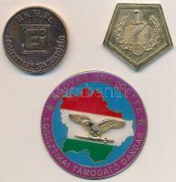 2001. "50 éves a Honvédelmi Minisztérium Pénzügyi és Számviteli Szolgálata" aranyozott fém emlékérem tokban (40mm) + 2005. "HM EI Rt. Logisztikai Igazgatóság 10 éves" aranyozott Br emlékérem dísztokban (38mm) + DN "Magyar Honvédség Logisztikai Támogató Dandár" aranyozott Br emlékérem (61mm) T:1-