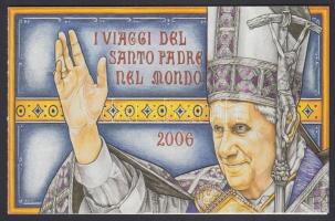 Pope Benedictus XVI's travels self-adhesive stampbooklet, XVI. Benedek pápa utazásai öntapadós bélyegfüzet