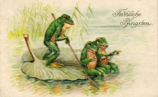 Frösche Litho