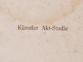 cca 1900-1910 Műtermi akt, Künstler Akt-Studie, 9x14 cm /
cca 1900-1910 Nude photo, 9x14 cm