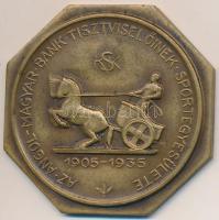 Martinelli Jenő (1886-1949) 1935. "Az Angol-Magyar Bank Tisztviselőinek Sportegyesülete" Br nyolcszögletes díjérem, szign.:LUDVIG (42mm) T:2-
