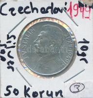 Csehszlovákia 1949. 50K Ag "Sztálin" T:2 Czechoslovakia 1949. 50 Korun Ag "Stalin&quo...