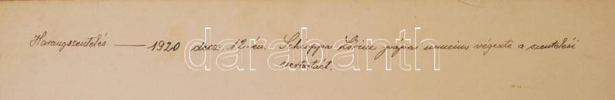 cca 1920 A karmeliták felszentelt harangjai, kartonra ragasztva, hátoldalon feliratozva, fotó: 12x17...