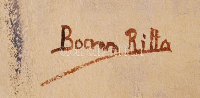 Boemm jelzéssel: Kislány fej. Vegyes technika, papír, 38×27 cm