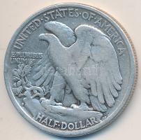 Amerikai Egyesült Államok 1943S 1/2$ Ag T:3 USA 1943S 1/2 Dollar Ag C:F