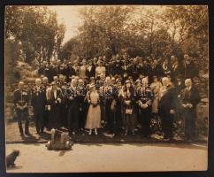 cca 1930-1940 Katonai csoportkép, keményhátú fotó, 30x24 cm / cca 1930-1940 Military tableau, 30x24 cm