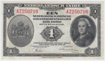 Holland Kelet-India 1943. 1G T:III Netherlands East Indies 1943. 1 Gulden C:F Krause 111