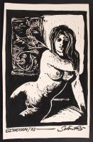 Szánthó Imre (1925-1998): Női akt. Akvarell, papír, jelzett, 24×16 cm