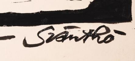 Szánthó Imre (1925-1998): Női akt. Akvarell, papír, jelzett, 24×16 cm