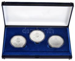 1993-1995. 500Ft Ag + 500Ft Ag + 1000Ft Ag "Integráció az EU-ba - ECU" sor díísztokban és tanúsítvánnyal T:BU